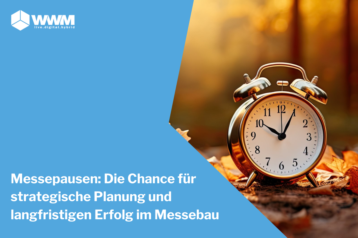 Messezeiten - Goldener Wecker auf herbstlichen Blättern