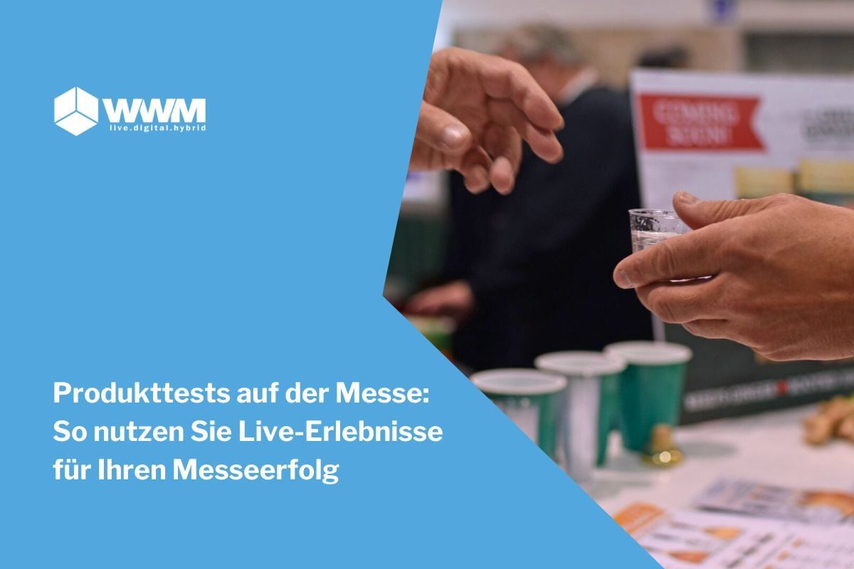 Produkttests am Messetand