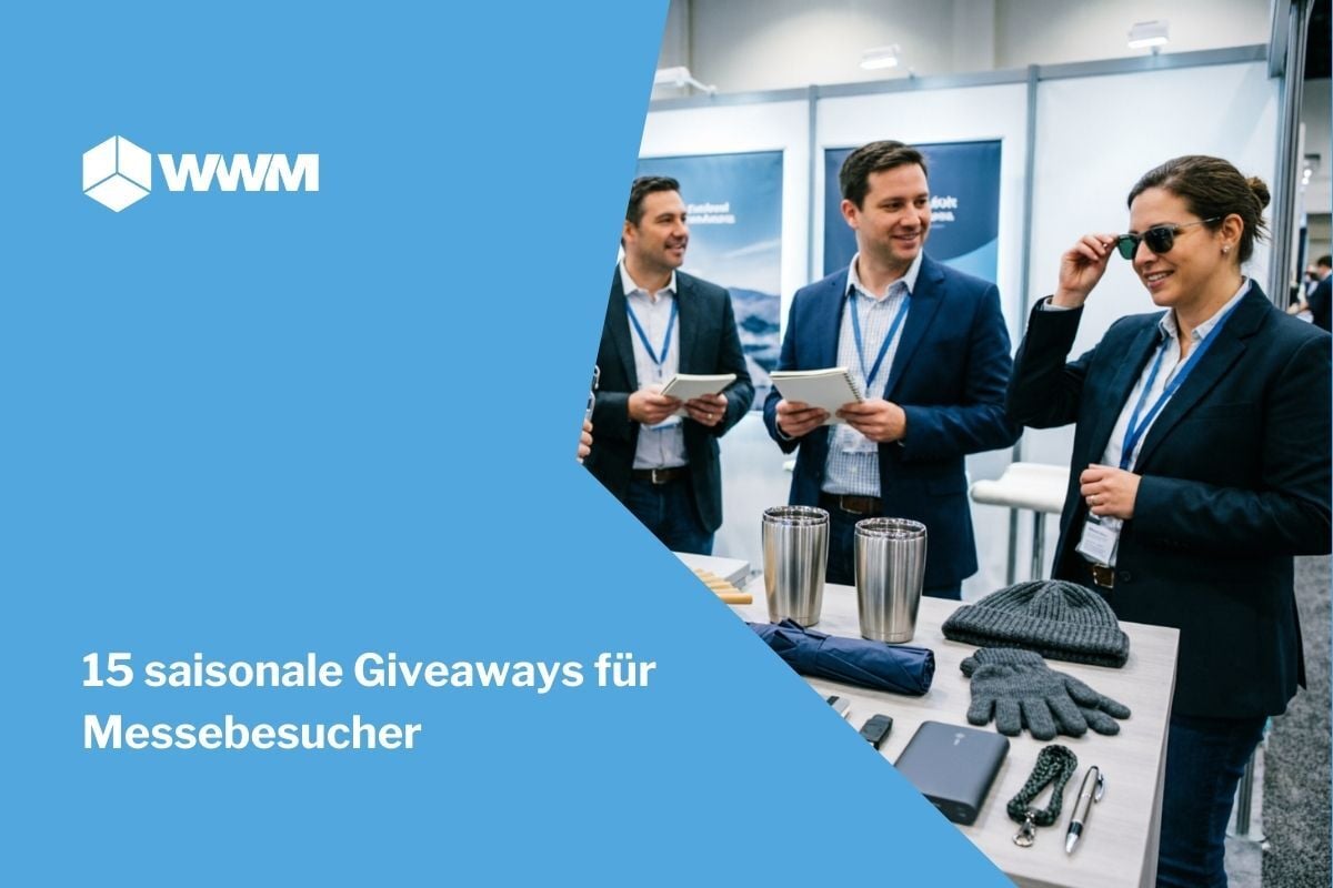 Saisonale Giveaways am Messestand
