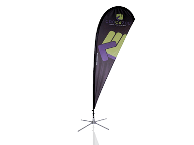 Outdoorsysteme OpenSky Beachflag Tropfenform