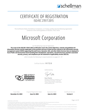 Microsoft Azure, Dynamics and Online Services - ISO 27017 Certificate (12.23.2022).pdf