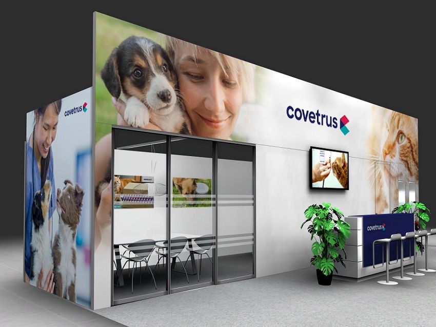 Messestand von Covetrus auf dem Leipziger Tierärztekongress