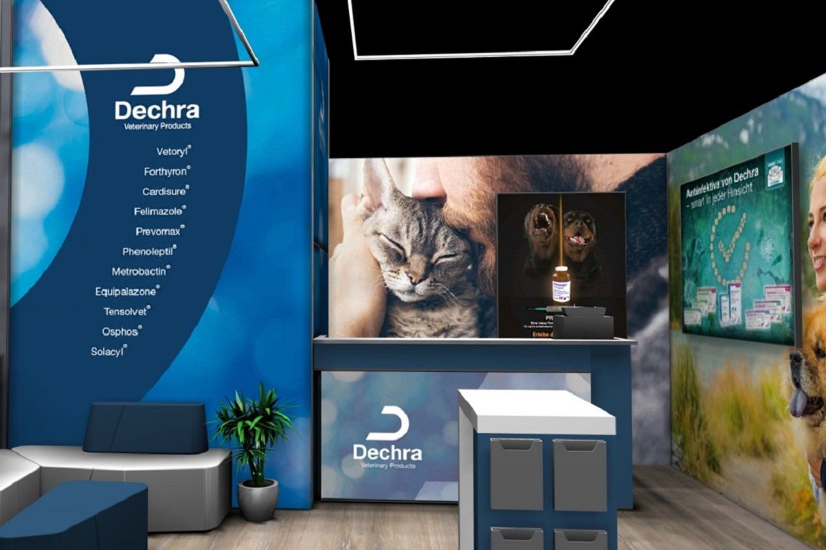 Messestand für Dechra auf dem Leipziger Tierärztekongress