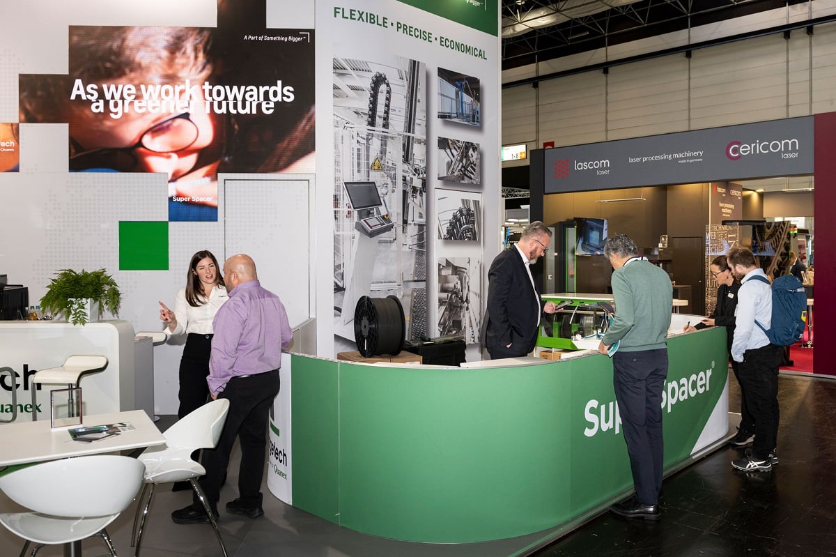 Individual exhibition stand for Edgetech Europe GmbH at glasstech in dusseldorf