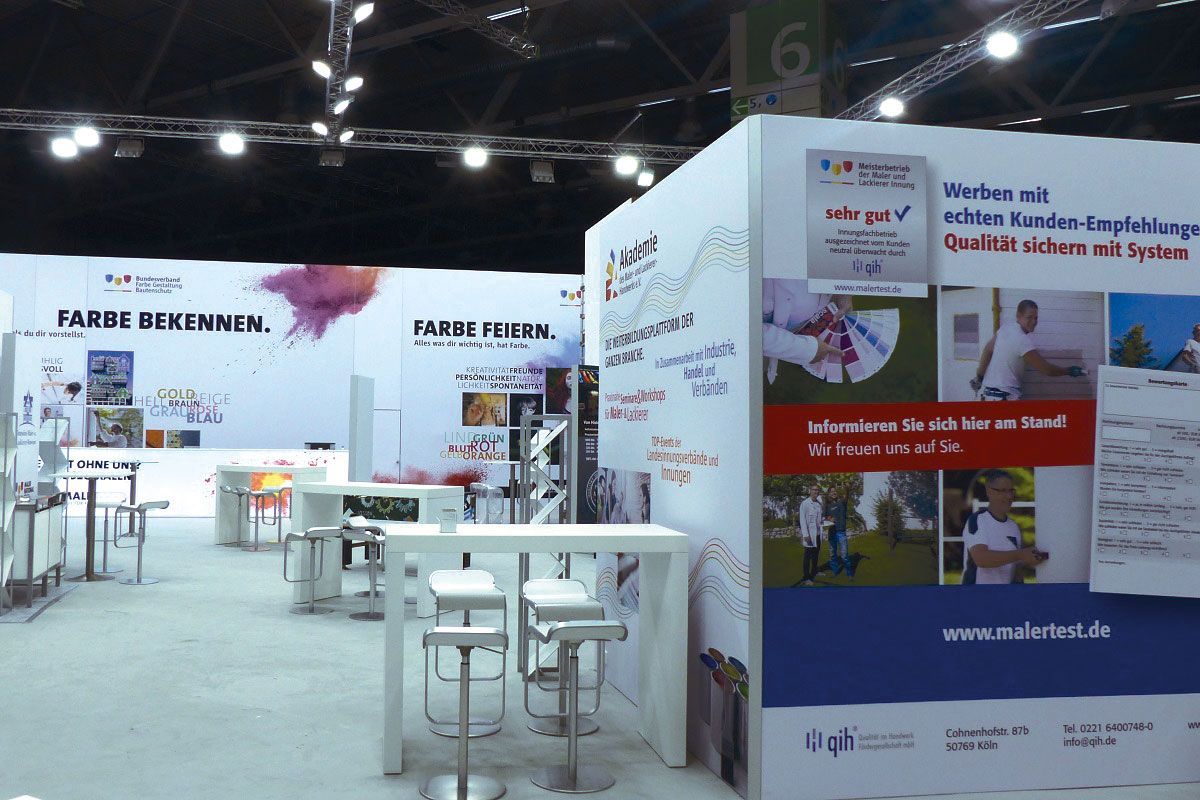 Individual trade fair construction for Bundesverband Farbe