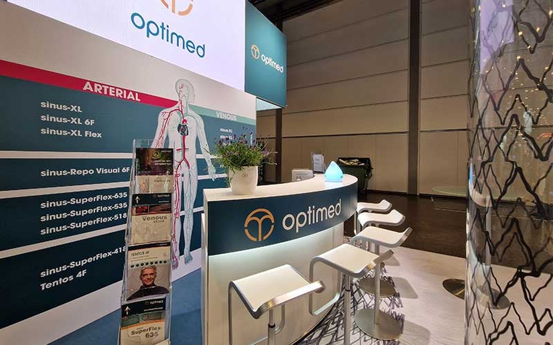 Individueller Messestand Optimed LINC Leipzig