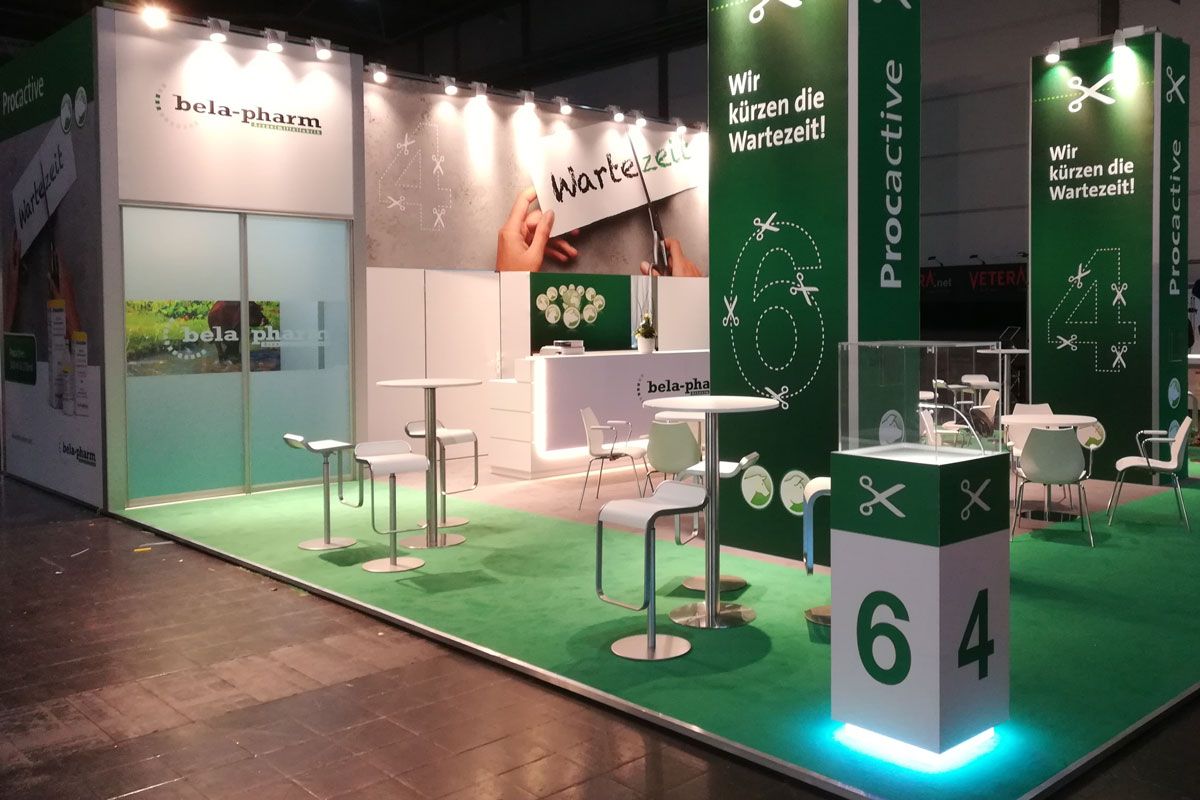 Messestand von bela-pharm auf dem Leipziger Tierärztekongress
