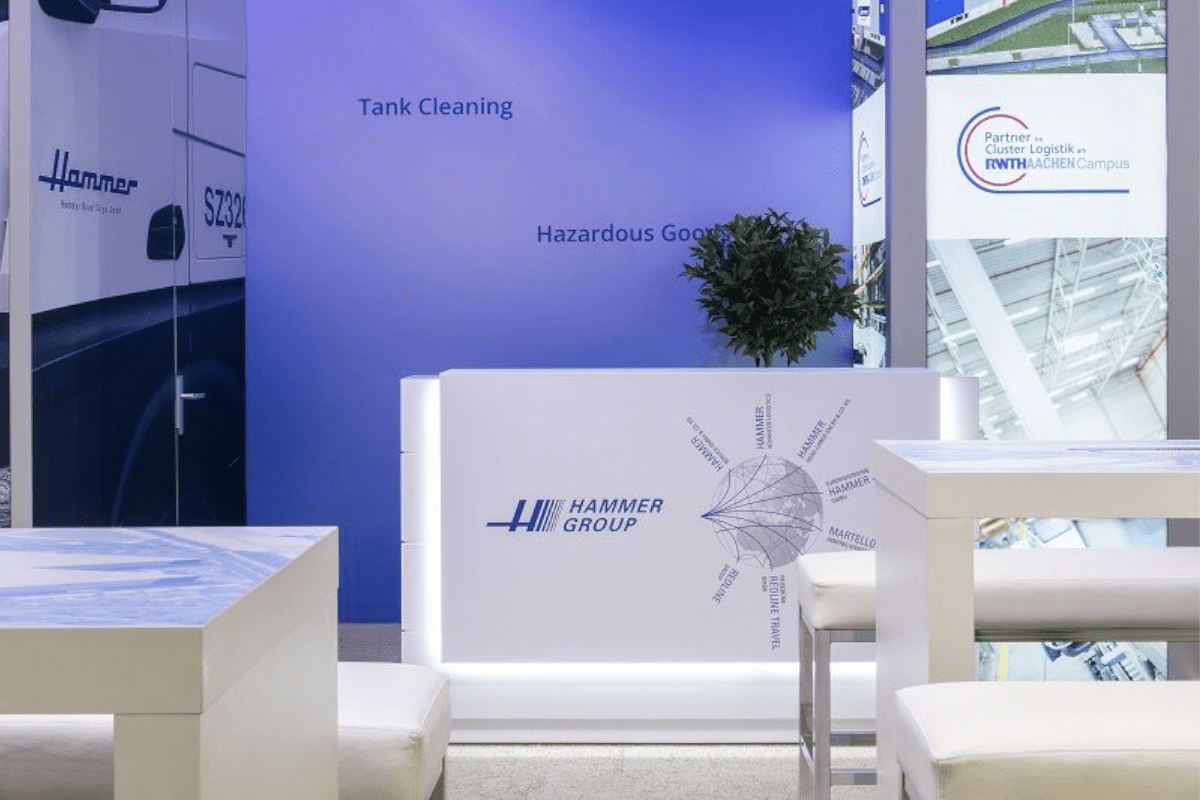 Trade fair design by Hammer at the Transport logistic in Munich