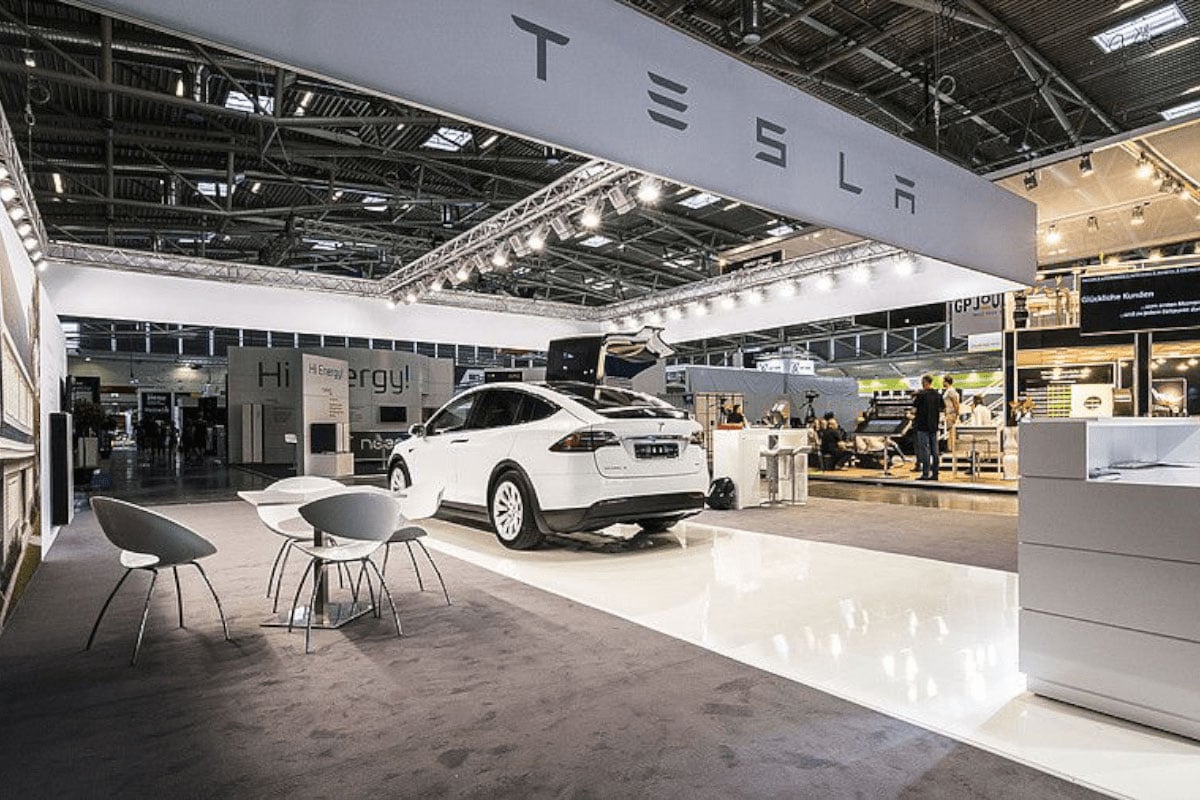 Messestand Tesla Intersolar Muenchen