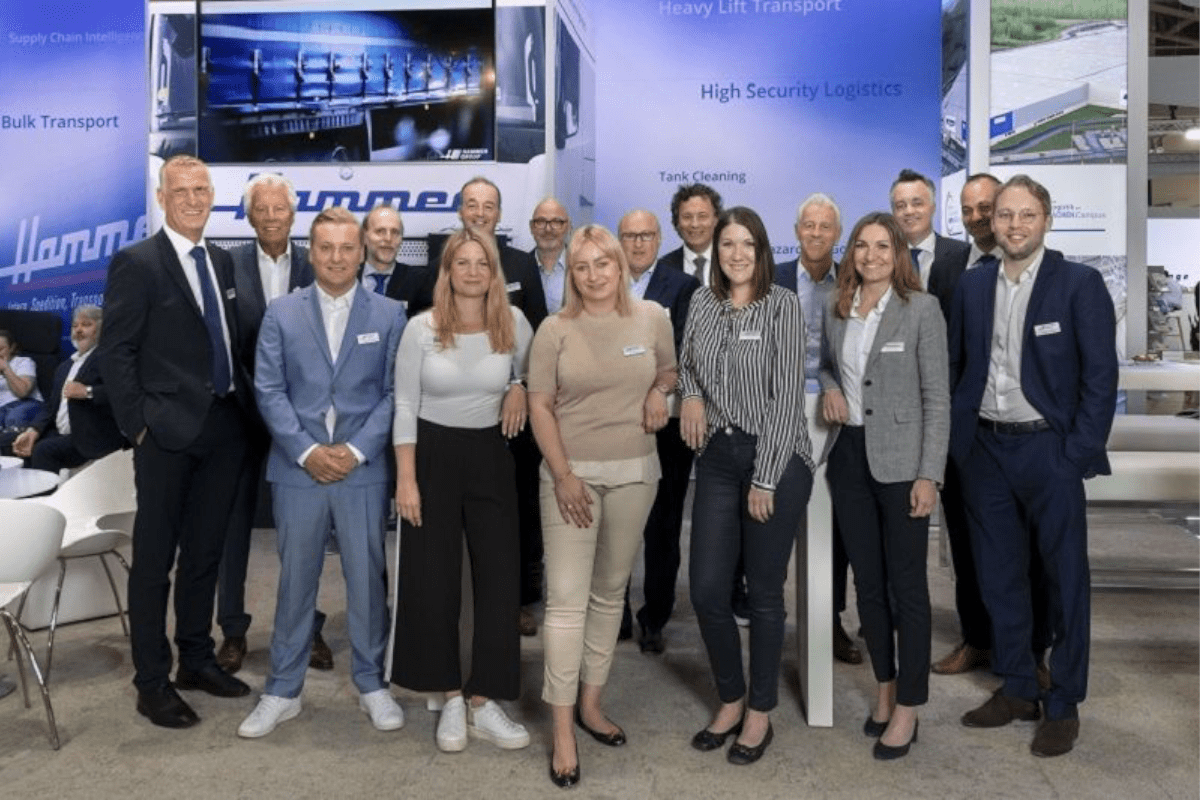 The Hammer exhibition stand team at the Transport logistic in Munich