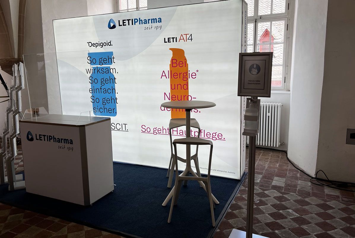 Mobiler Messestand für LETI Pharma