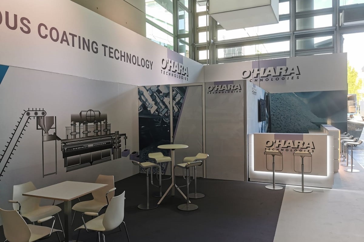 O'Hara Technologies exhibition stand at Achema in Frankfurt