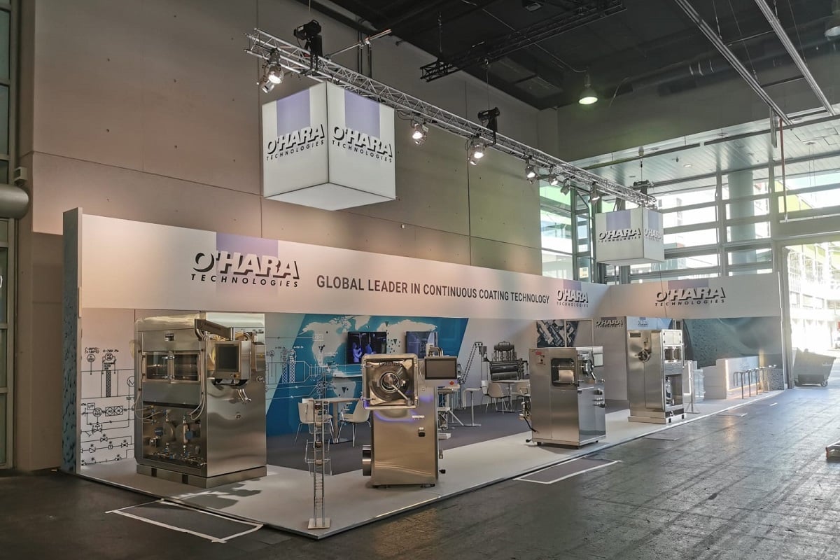 O'Hara Technologies exhibition stand at Achema in Frankfurt