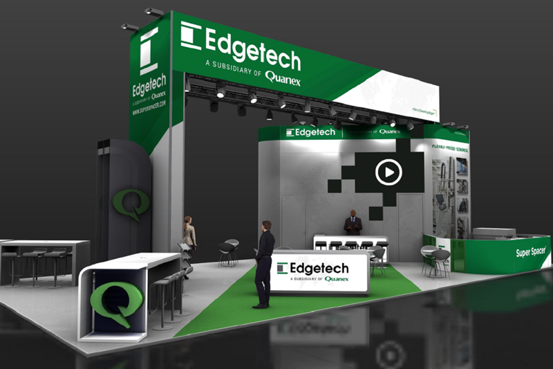 Individual exhibition stand for Edgetech Europe GmbH at glasstech in dusseldorf