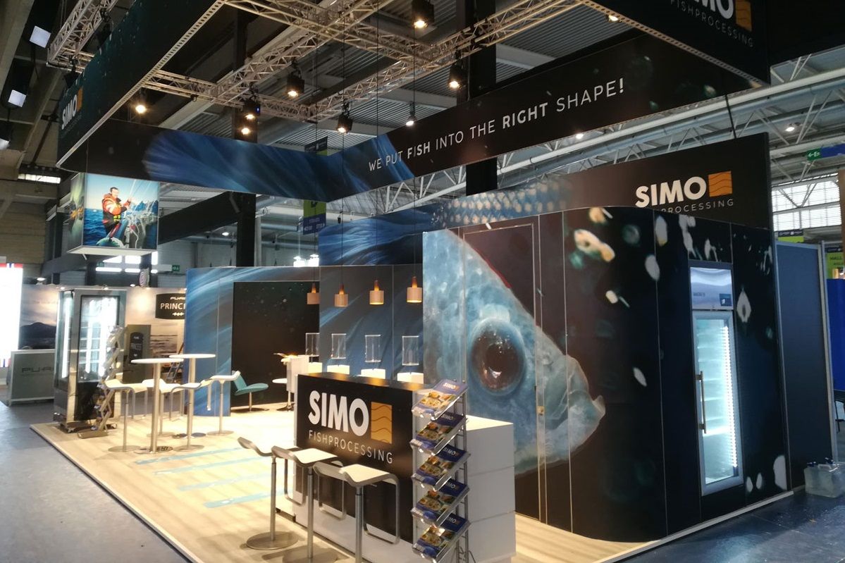 Individueller Messestand für SIMO Fishprocessing