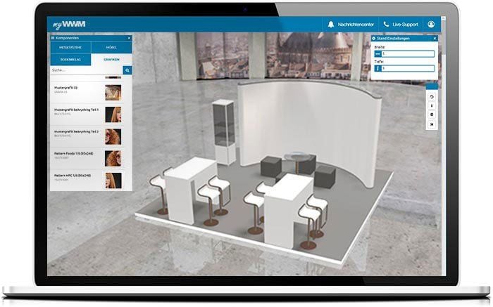 myWWM Studio 3D - Online Messestand Planer für intelligentes Eventmanagement