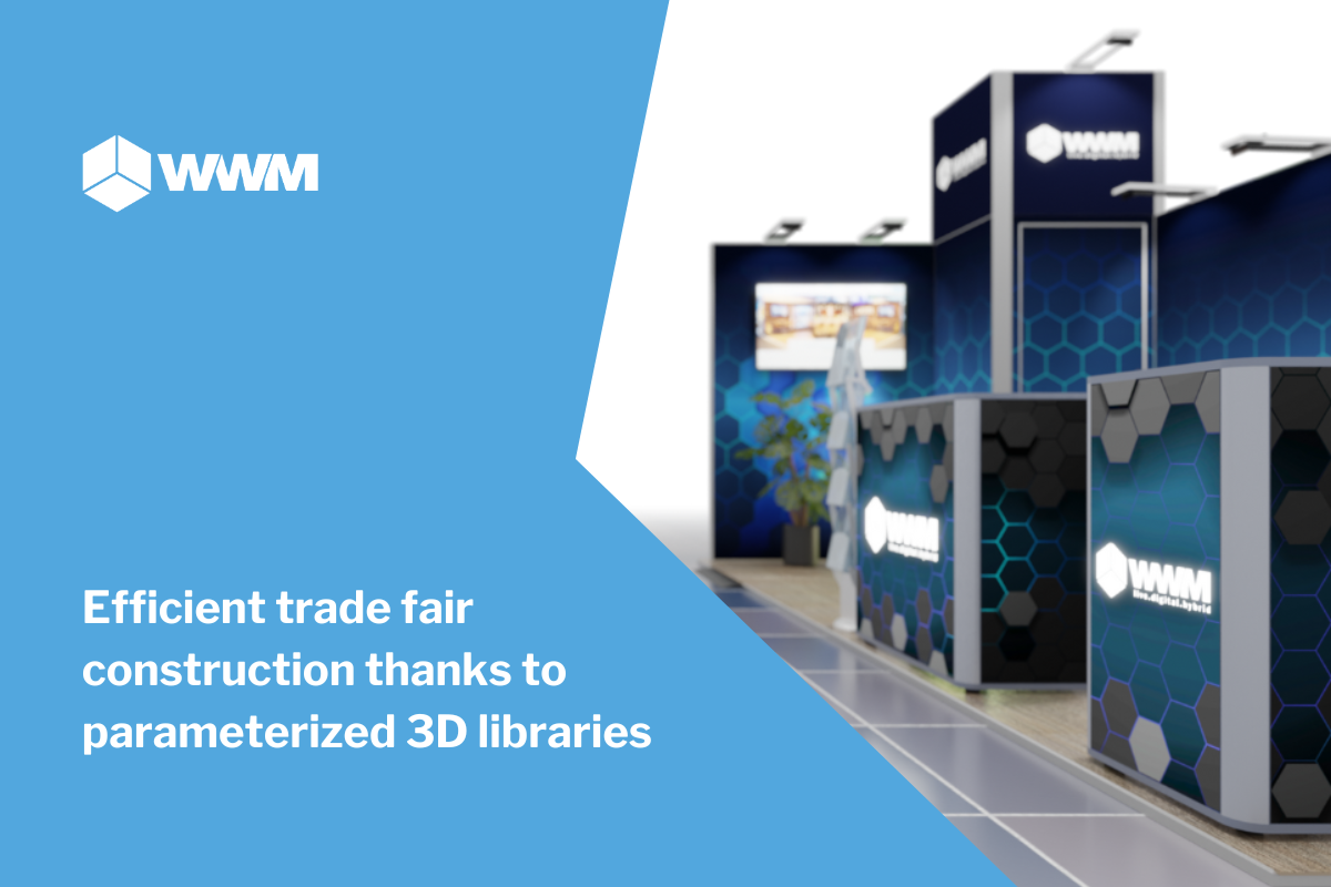Efficient trade fair construction thanks to parameterized 3D libraries