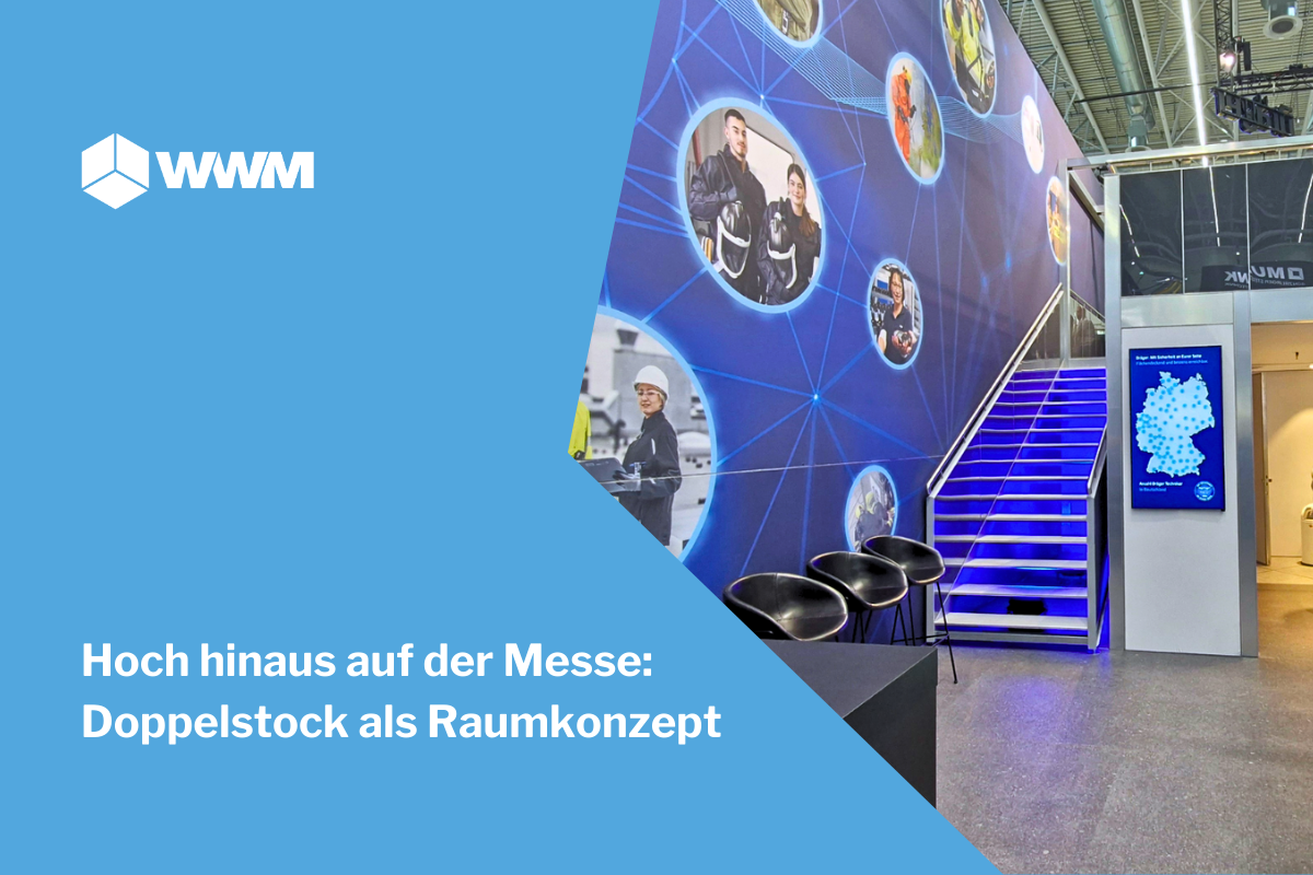 Hoch hinaus auf der Messe: Doppelstock als Raumkonzept