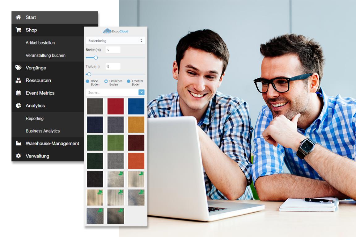 Intelligent software for planning trade fairs and events.