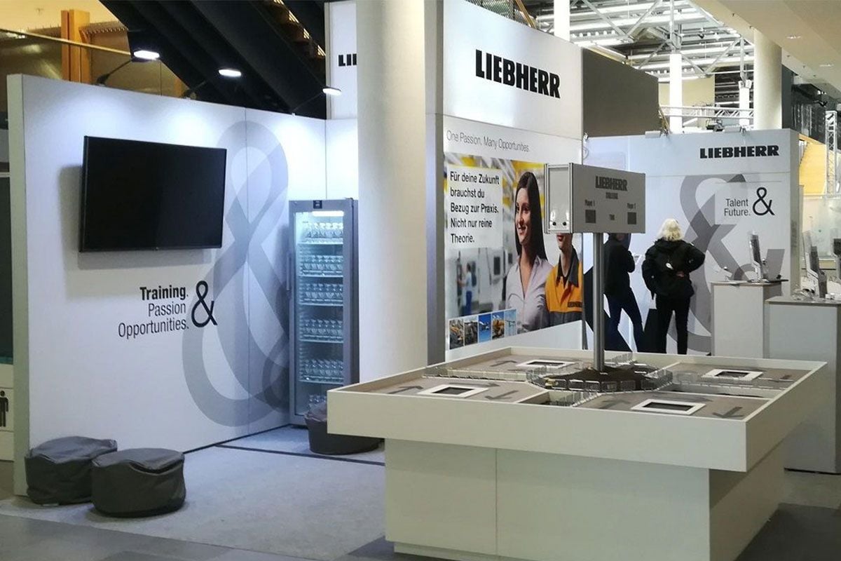 Trade fair stand for Liebherr at Bauma