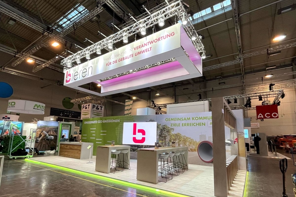 Exhibition stand for Betonwerk Bieren at Infratech in Essen