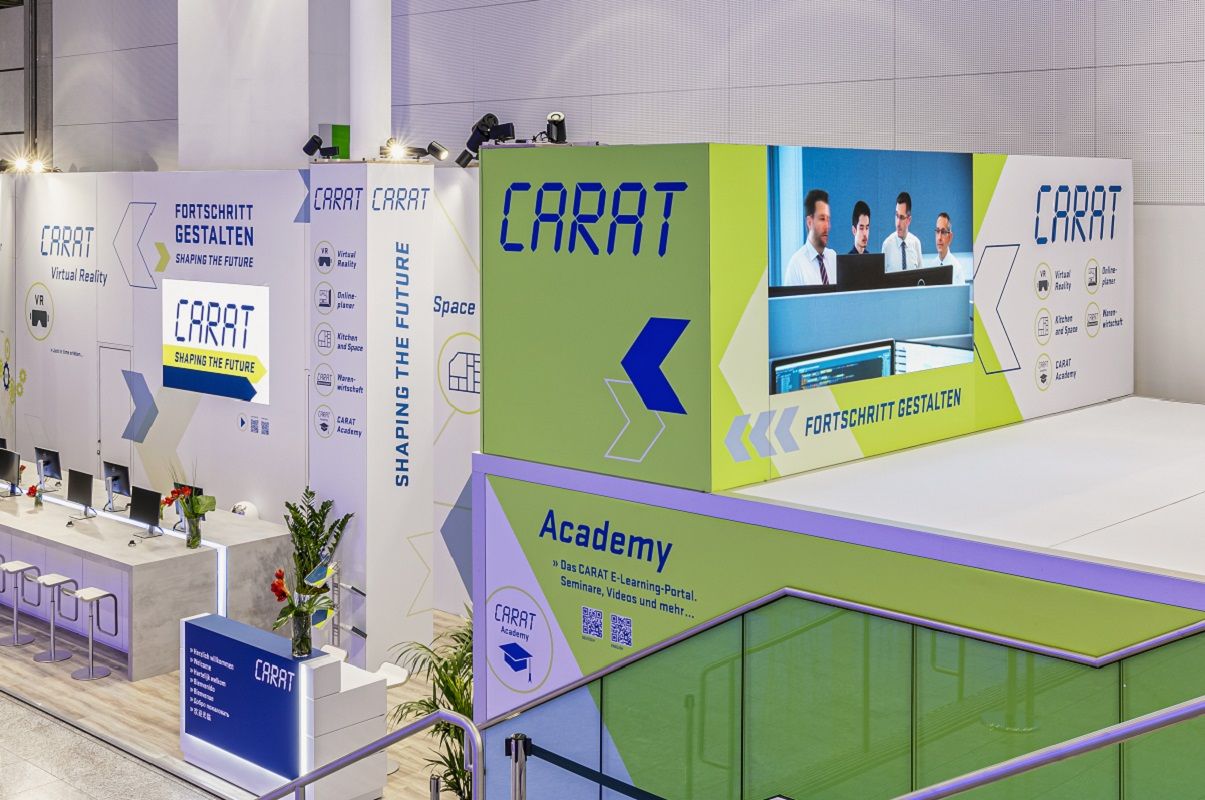 Messestand für Carat auf der IMM in Köln