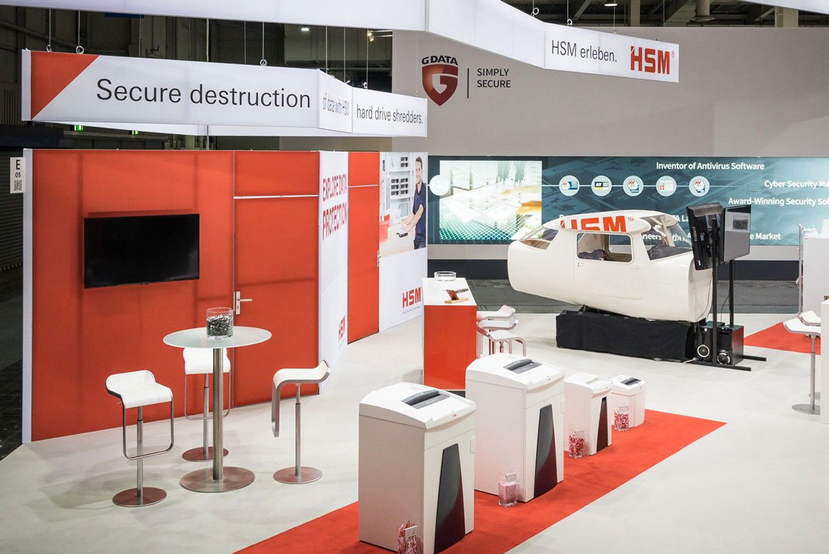 Messestand von HSM auf der CeBIT in Hannover