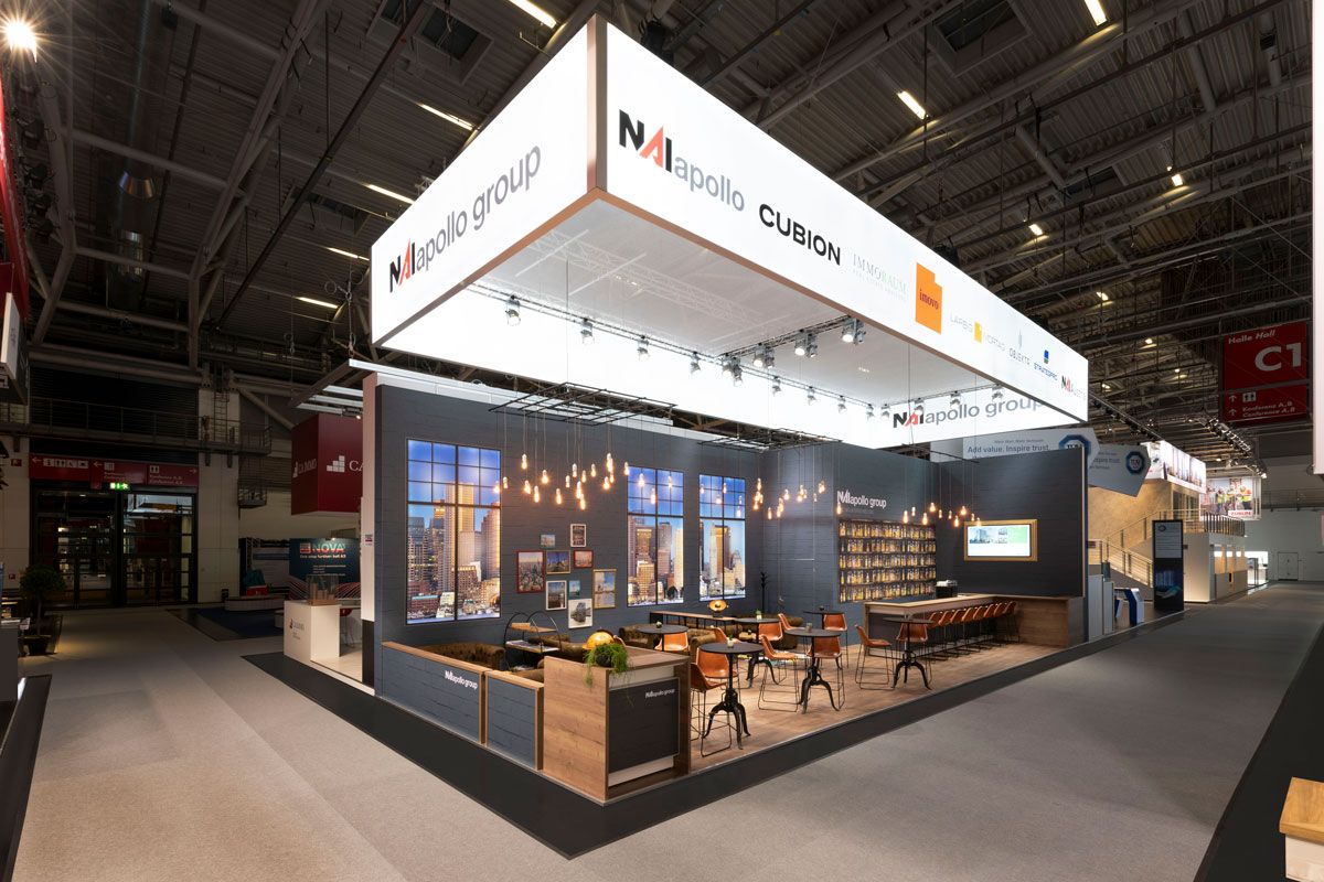 Trade fair stand of NAIapollo at the ExpoReal in Munich