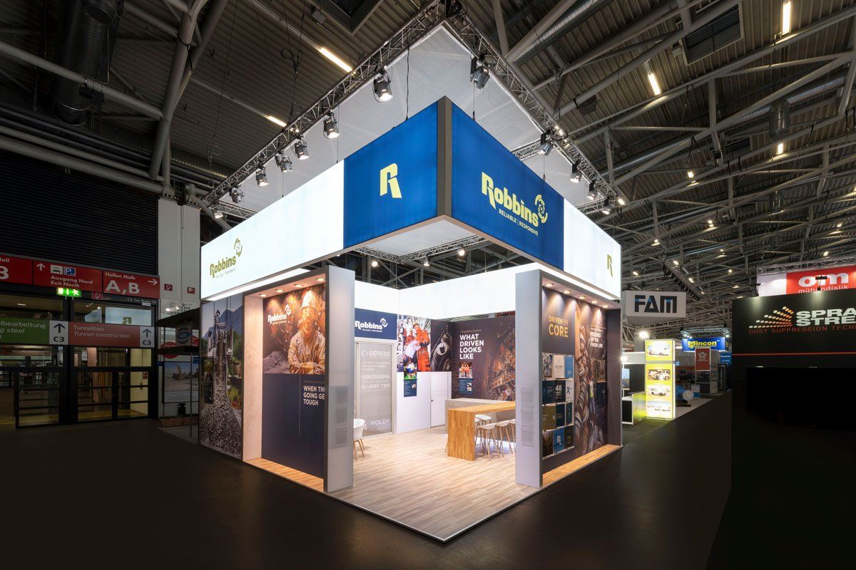 Messestand für Robbins auf der Bauma